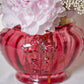 Vintage Fenton Cranberry Potpourri Jar with Ornate Brass Lid