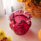 Vintage Fenton Cranberry Glass Ruffled Vase