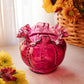 Vintage Fenton Cranberry Glass Ruffled Vase