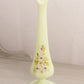 Vintage Fenton Custard Light Green Satin Uranium Glass Floral Bud Vase