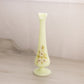 Vintage Fenton Custard Light Green Satin Uranium Glass Floral Bud Vase