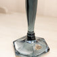 Vintage Fenton Dark Blue Gray Tall Candlestick