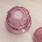 Vintage Fenton Dark Pink Glass Flower Butterfly Lidded Dish