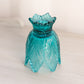 Vintage Fenton Dark Teal Glass 2-Way Floral Candleholder