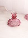 Vintage Fenton Dusty Rose Pink Glass Beauty Short Candlestick