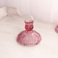 Vintage Fenton Dusty Rose Pink Glass Beauty Short Candlestick
