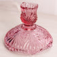 Vintage Fenton Dusty Rose Pink Glass Beauty Short Candlestick