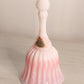 Vintage Fenton Fabergé Pink & White Rosalene Glass Bell