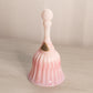 Vintage Fenton Fabergé Pink & White Rosalene Glass Bell