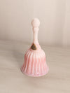 Vintage Fenton Fabergé Pink & White Rosalene Glass Bell