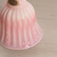 Vintage Fenton Fabergé Pink & White Rosalene Glass Bell