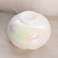 Vintage Fenton Glass Medium White Milk Glass Iridescent Lotus Bowl