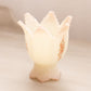 Vintage Fenton Glass Off White Pink Floral 2-Way Candleholder