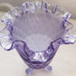 Vintage Fenton Glass Wisteria Purple Diamond Pattern Threaded Vase