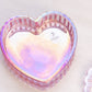 Vintage Fenton Glass Purply Pink Iridescent Bird Lidded Dish