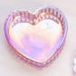 Vintage Fenton Glass Purply Pink Iridescent Bird Lidded Dish