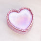 Vintage Fenton Glass Purply Pink Iridescent Bird Lidded Dish