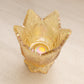 Vintage Fenton Gold Iridescent Glass 2 Way Candleholder