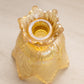 Vintage Fenton Gold Iridescent Glass 2 Way Candleholder