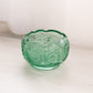 Vintage Fenton Green Glass Pinwheel Cupped Bowl