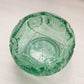 Vintage Fenton Green Glass Pinwheel Cupped Bowl