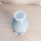 Vintage Fenton Grey Blue Cased Glass Vase with Ruffle Edge