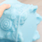Vintage Fenton Hexagonal Light Blue Matte Glass Planter with Floral Designs