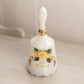 Vintage Fenton Iridescent Milk Glass Anniversary Musical Bell