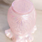 Vintage Fenton Large Pink Glass Iridescent Opalescent Daffodil Flower Vase