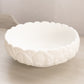 Vintage Fenton Large White Matte Glass Water Lily Bowl