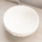 Vintage Fenton Large White Matte Glass Water Lily Bowl
