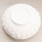Vintage Fenton Large White Matte Glass Water Lily Bowl