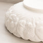 Vintage Fenton Large White Matte Glass Water Lily Bowl