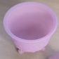 Vintage Fenton Lavender Satin Glass 3-Toed Lidded Dish