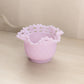 Vintage Fenton Lavender Satin Glass Bowl with Basket Weave Design