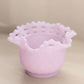 Vintage Fenton Lavender Satin Glass Bowl with Basket Weave Design