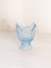 Vintage Fenton Light Blue Glass 2-Way Floral Candleholder