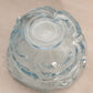 Vintage Fenton Light Blue Glass Flower Butterfly Lidded Dish