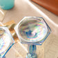 Vintage Fenton Light Blue Iridescent Florentine Candlesticks (Set of 2)