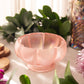 Vintage Fenton Light Pink Iridescent Stretch Glass Footed Bowl
