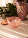 Vintage Fenton Light Pink Iridescent Stretch Glass Footed Bowl