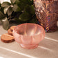 Vintage Fenton Light Pink Iridescent Stretch Glass Footed Bowl