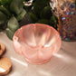 Vintage Fenton Light Pink Iridescent Stretch Glass Footed Bowl