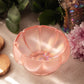 Vintage Fenton Light Pink Iridescent Stretch Glass Footed Bowl
