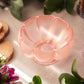 Vintage Fenton Light Pink Iridescent Stretch Glass Footed Bowl