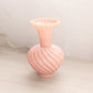Vintage Fenton Light Pink Milk Glass Glass Swirl Vase