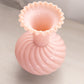 Vintage Fenton Light Pink Milk Glass Glass Swirl Vase