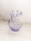 Vintage Fenton Light Purple Caprice Glass Vase with Bow Details