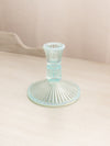 Vintage Fenton Light Teal Sheffield Opalescent Glass Candlestick