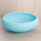 Vintage Fenton Matte Blue Glass Cherry Chain Orange Tree Bowl